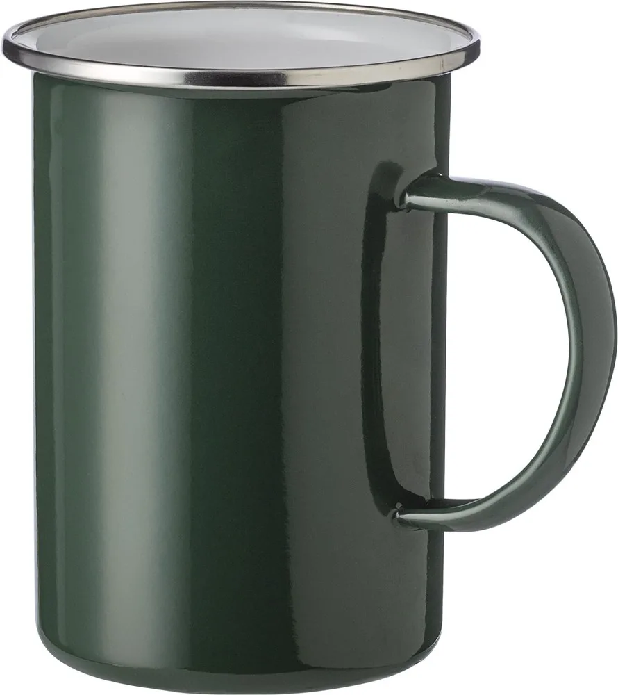 Emaille mok Ayden | Rvs rand | 450 ml