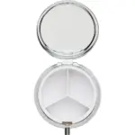 Pillendoos Zara | Metaal | 3 compartimenten | Spiegel — productfoto 4