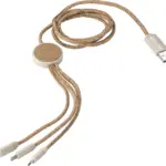 Oplaadkabel | Kurk | 4-in-1 | 120 m - Hidalgo-werbeartikel Oplaadkabel | Kurk | 4-in-1 | 1,20 m