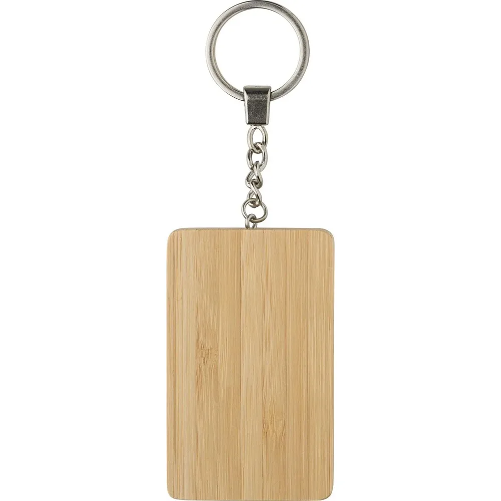 Sleutelhanger Bianca | Bamboe | Met oplaadkabels productfoto 2 - Hidalgo-werbeartikel Sleutelhanger Bianca | Bamboe | Met oplaadkabels — productfoto 2