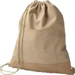 Rugzakje met trekkoord Ansel | Gerecycled | Kurken bodem | 6 l - Hidalgo-werbeartikel Rugzakje met trekkoord Ansel | Gerecycled | Kurken bodem | 6 l