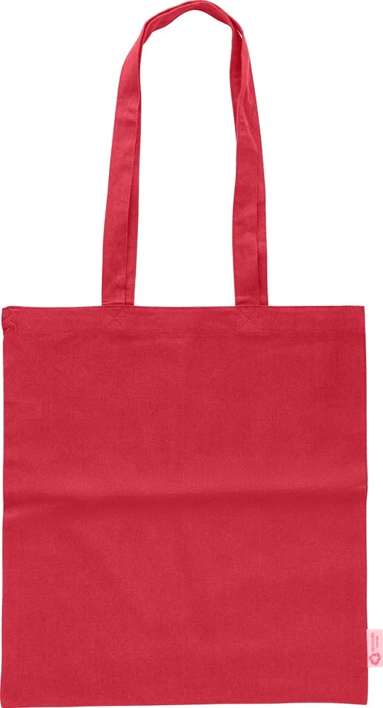 Boodschappentas Cassiopeia | Gerecycled katoen | 120 gm² rood - Hidalgo-werbeartikel Boodschappentas Cassiopeia | Gerecycled katoen | 120 g/m², rood