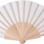 Handwaaier Rosanne | Gerecycled stof | Houten handvat — productfoto 4
