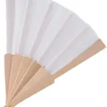 Handwaaier Rosanne | Gerecycled stof | Houten handvat — productfoto 7