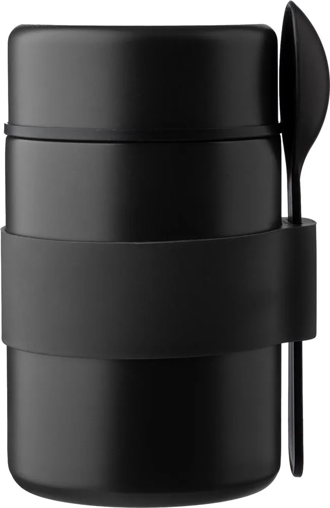 Dubbelwandige lunchpot Niko | 460 ml, zwart