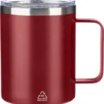 Dubbelwandige thermosbeker Renate | Gerecycled | 300 ml, bordeaux