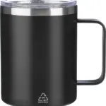Dubbelwandige thermosbeker Renate | Gerecycled | 300 ml, zwart