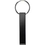 Gerecycled aluminium sleutelhanger Anneliese zwart - Hidalgo-werbeartikel Gerecycled aluminium sleutelhanger Anneliese, zwart