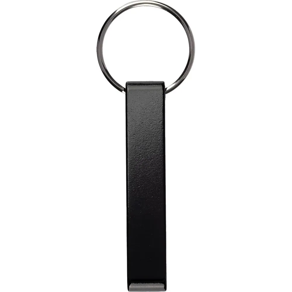 Gerecycled aluminium sleutelhanger Anneliese zwart - Hidalgo-werbeartikel Gerecycled aluminium sleutelhanger Anneliese, zwart