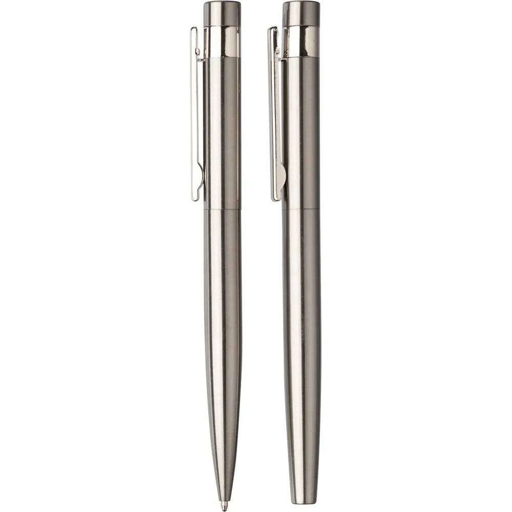 Schrijfset Fritz | Gerecycled rvs | Draaibalpen en rollerball productfoto 7 - Hidalgo Schrijfset Fritz | Gerecycled rvs | Draaibalpen en rollerball — productfoto 7