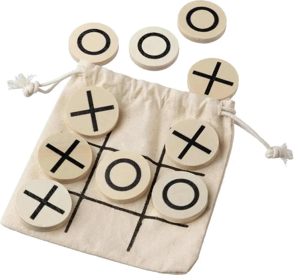 Boter-kaas-en-eieren-spel | Hout | Katoenen hoes