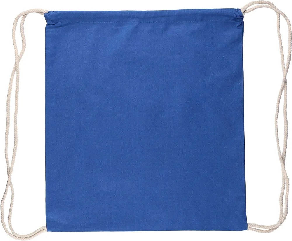 Rugzakje met trekkoord Bridget | Katoen | OEKO-TEX | 7 l blauw - Hidalgo-werbeartikel Rugzakje met trekkoord Bridget | Katoen | OEKO-TEX | 7 l, blauw