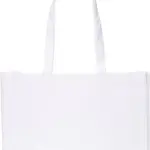 Katoen (220 gsm) boodschappentas Isaac, wit