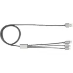 BrandCharger oplaadkabel Trident 2+ | 3-in-1 - Hidalgo-werbeartikel BrandCharger oplaadkabel Trident 2+ | 3-in-1