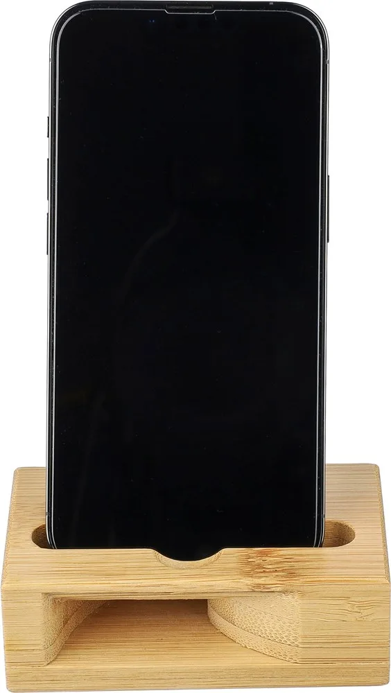 Telefoonstandaard | Bamboe | Geluidsamplificator productfoto 10 - Hidalgo-werbeartikel Telefoonstandaard | Bamboe | Geluidsamplificator — productfoto 10