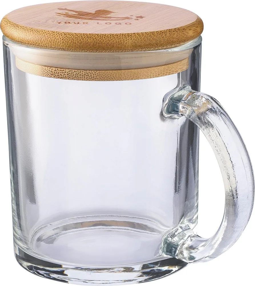 Drinkbeker Ashley | Gerecycled glas | Bamboe deksel | 300 ml productfoto 3 - Hidalgo-werbeartikel Drinkbeker Ashley | Gerecycled glas | Bamboe deksel | 300 ml — productfoto 3