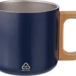Mok Dwight | Gerecycled rvs | Houten handvat | 400 ml — productfoto 3