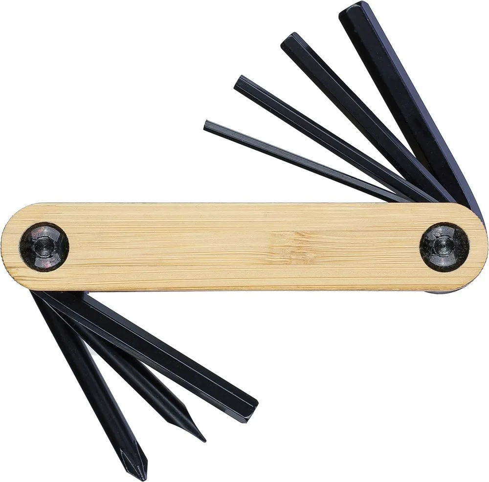 Fietsreparatieset Edna | 7 stuks | Bamboe productfoto 3 - Hidalgo-werbeartikel Fietsreparatieset Edna | 7 stuks | Bamboe — productfoto 3