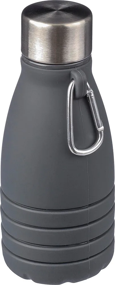 Opvouwbare fles Erin | 550 ml zwart - Bidons & Shakers Opvouwbare fles Erin | 550 ml, zwart