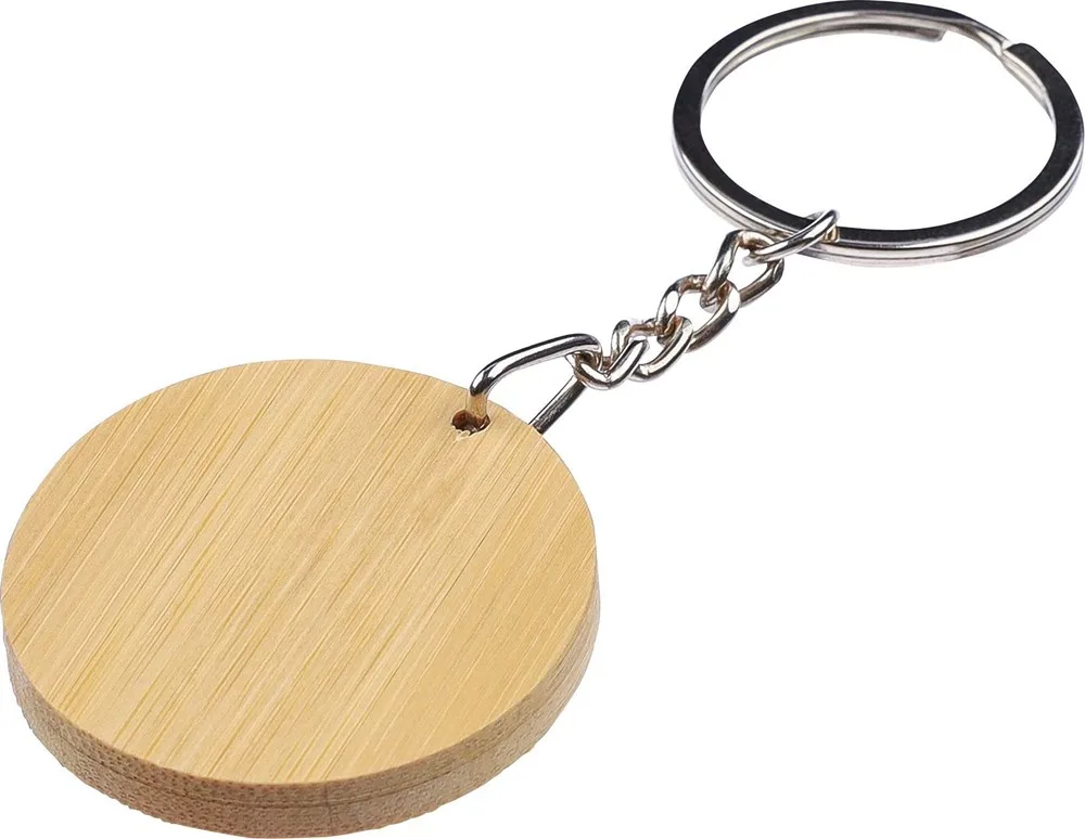 Sleutelhanger Gene | Bamboe | Rond productfoto 4 - Hidalgo-werbeartikel Sleutelhanger Gene | Bamboe | Rond — productfoto 4