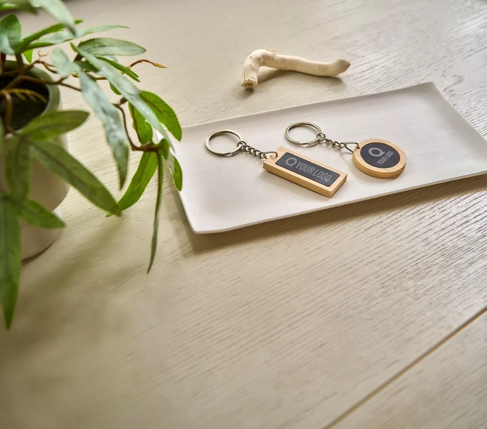 Sleutelhanger Gene | Bamboe | Rond productfoto 6 - Hidalgo-werbeartikel Sleutelhanger Gene | Bamboe | Rond — productfoto 6