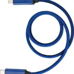 Oplaadkabel Janet | Nylon | Magnetisch | USB-C blauw - Hidalgo-werbeartikel Oplaadkabel Janet | Nylon | Magnetisch | USB-C, blauw