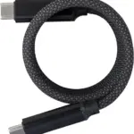Oplaadkabel Janet | Nylon | Magnetisch | USB-C zwart - Hidalgo-werbeartikel Oplaadkabel Janet | Nylon | Magnetisch | USB-C, zwart