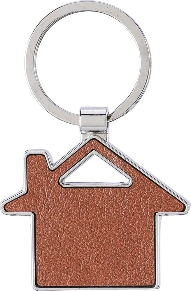 Sleutelhanger Jim | Gerecycled | Leer | Huisje