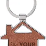 Sleutelhanger Jim | Gerecycled | Leer | Huisje — productfoto 3
