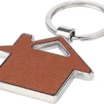 Sleutelhanger Jim | Gerecycled | Leer | Huisje — productfoto 5