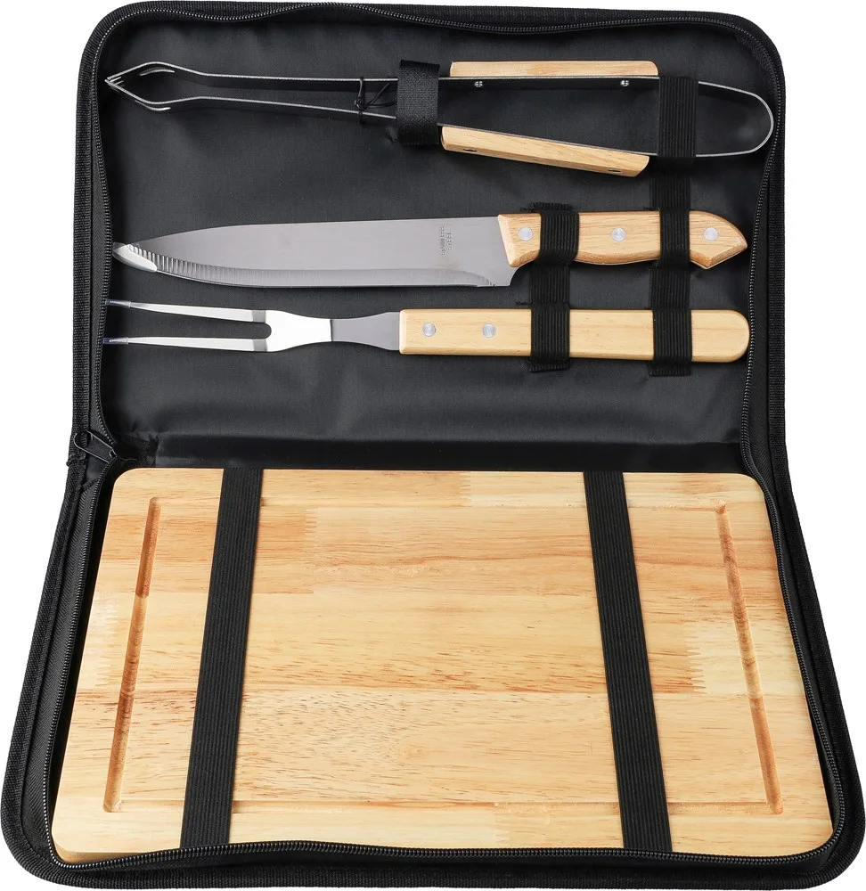 Barbecueset Kathleen | Rvs | 4 st | Polyester hoes productfoto 9 - Hidalgo-werbeartikel Barbecueset Kathleen | Rvs | 4 st | Polyester hoes — productfoto 9