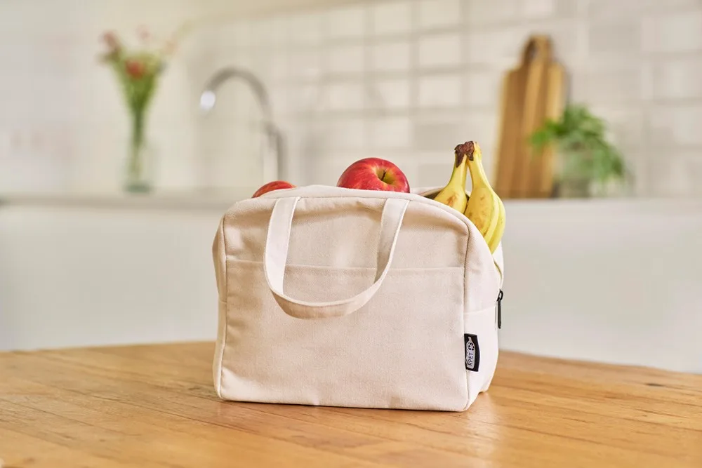Kühltasche Elowen bedrucken Isoliert Polycotton Recycelt 8L — Produktfoto 8