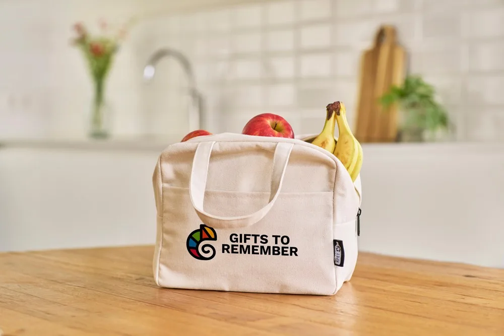Kühltasche Elowen bedrucken Isoliert Polycotton Recycelt 8L — Produktfoto 16