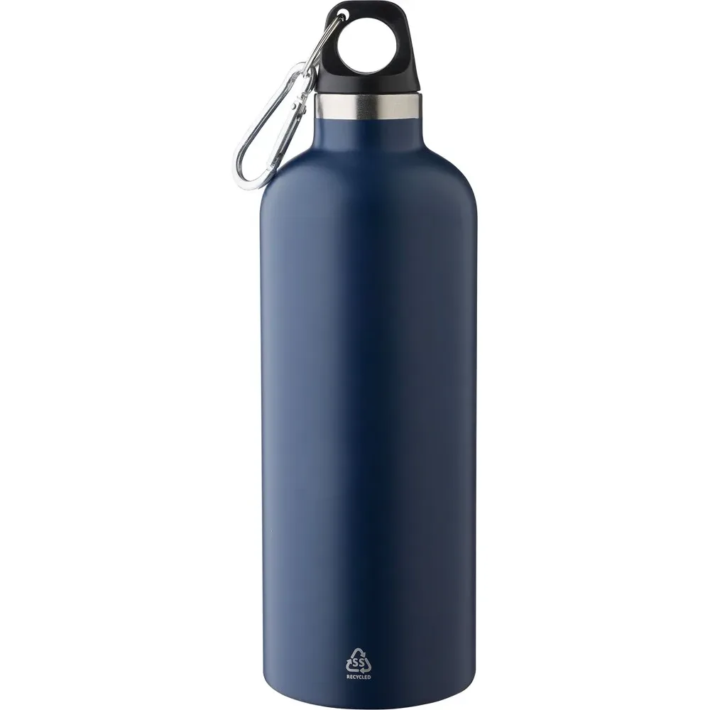 Fles Lysandra | Gerecycled rvs | 500 ml | 12h koud 8h warm blauw - Hidalgo-werbeartikel Fles Lysandra | Gerecycled rvs | 500 ml | 12h koud, 8h warm, blauw