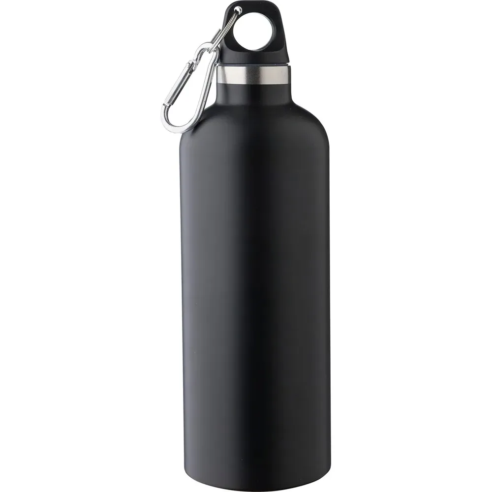 Fles Lysandra | Gerecycled rvs | 500 ml | 12h koud 8h warm zwart - Hidalgo-werbeartikel Fles Lysandra | Gerecycled rvs | 500 ml | 12h koud, 8h warm, zwart