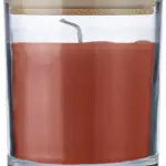 Kaars Riven | Glas met bamboe deksel oranje - Hidalgo Kaars Riven | Glas met bamboe deksel, oranje