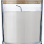 Kaars Riven | Glas met bamboe deksel wit - Hidalgo Kaars Riven | Glas met bamboe deksel, wit