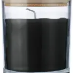 Kaars Riven | Glas met bamboe deksel zwart - Hidalgo Kaars Riven | Glas met bamboe deksel, zwart