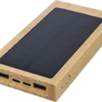 Powerbank Elz | Bamboe | Solar | 10000 mAh - Hidalgo Powerbank Elz | Bamboe | Solar | 10.000 mAh