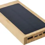 Powerbank Elz | Bamboe | Solar | 10.000 mAh — productfoto 3
