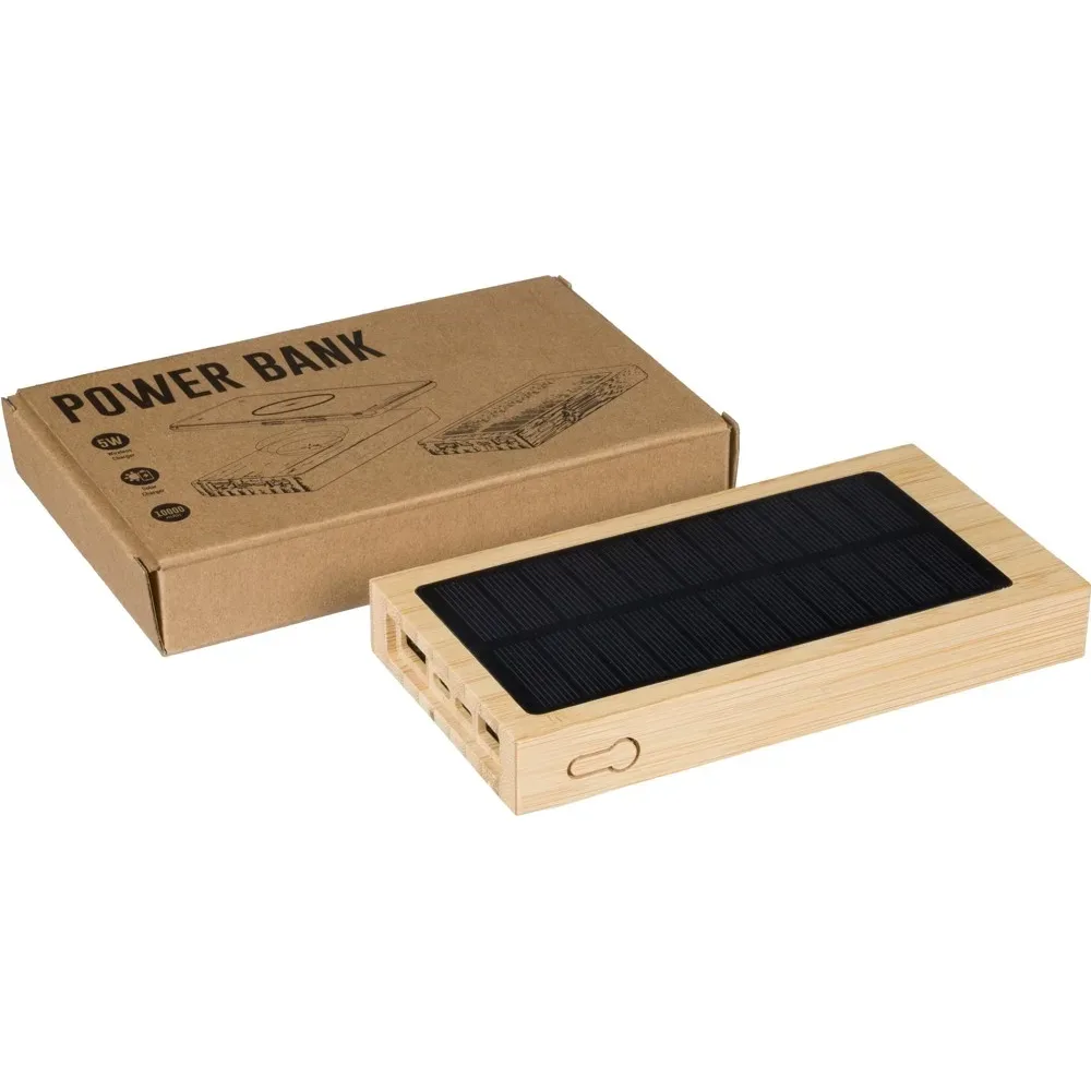 Powerbank Elz | Bamboe | Solar | 10000 mAh productfoto 7 - Hidalgo Powerbank Elz | Bamboe | Solar | 10.000 mAh — productfoto 7