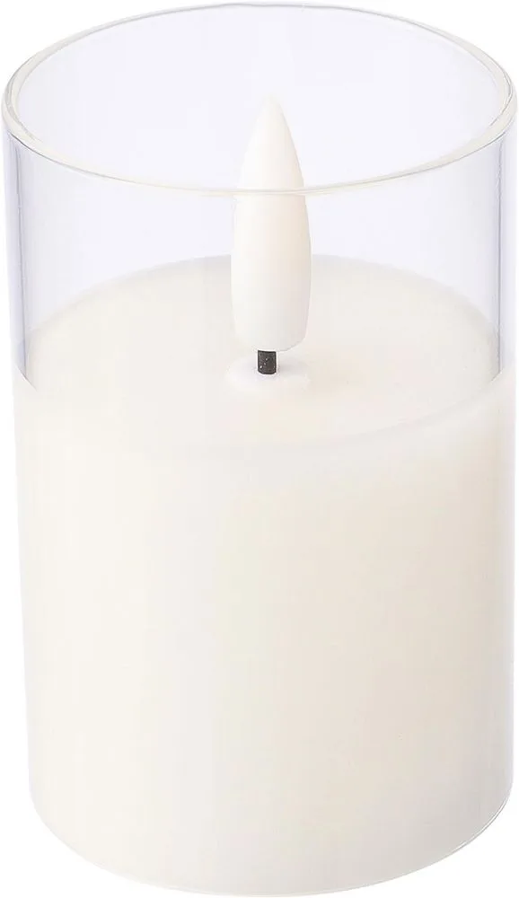 LED-kaars Serin | Glazen houder
