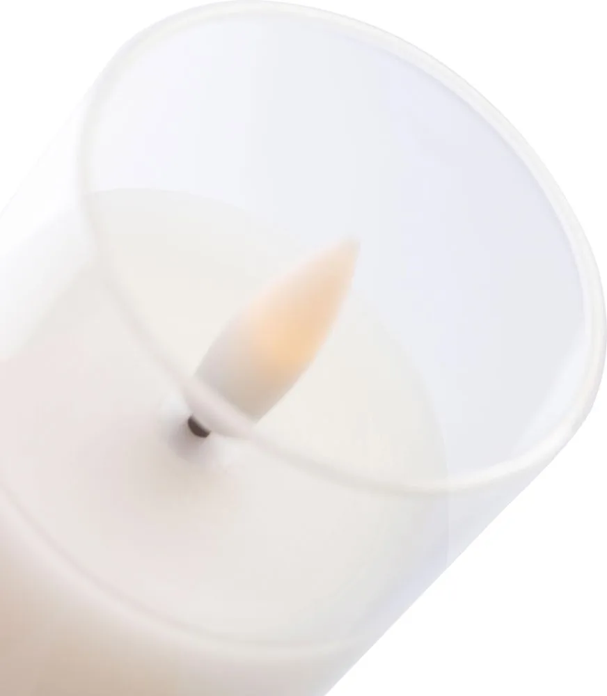 LED-kaars Serin | Glazen houder productfoto 5 - Hidalgo-werbeartikel LED-kaars Serin | Glazen houder — productfoto 5