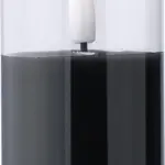 LED-kaars Serin | Glazen houder zwart - Hidalgo-werbeartikel LED-kaars Serin | Glazen houder, zwart