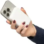 Gerecyclede ABS-draadloze oplader powerbank Miren — productfoto 6