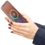 Gerecyclede ABS-draadloze oplader powerbank Miren — productfoto 7