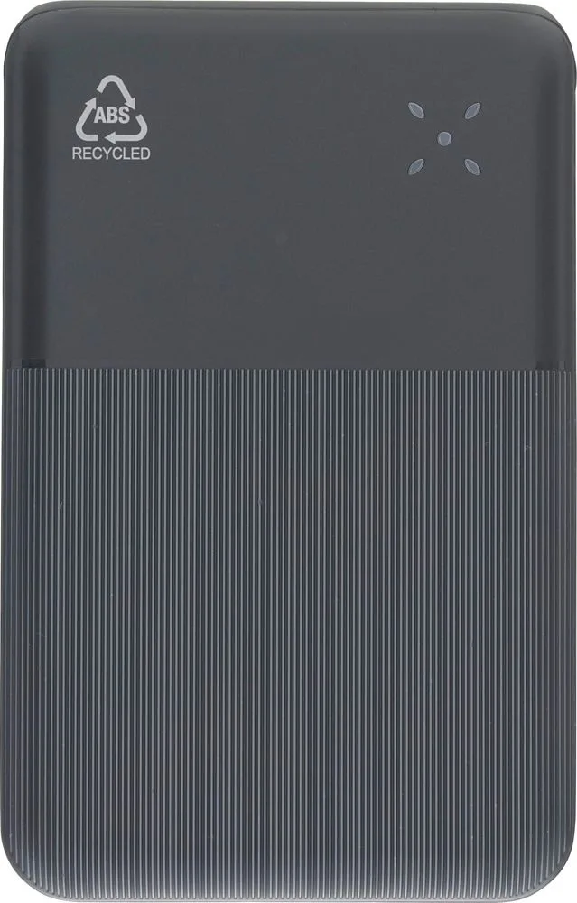 Gerecyclede ABS-powerbank Rayen zwart - Hidalgo Gerecyclede ABS-powerbank Rayen, zwart