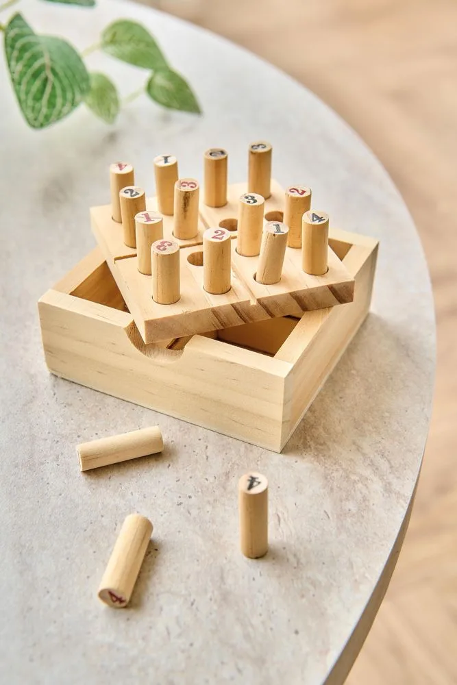 Grenenhouten mini Sudoku set Kenza productfoto 4 - Hidalgo-werbeartikel Grenenhouten mini Sudoku set Kenza — productfoto 4