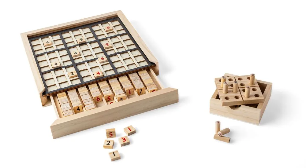 Grenenhouten mini Sudoku set Kenza productfoto 5 - Hidalgo-werbeartikel Grenenhouten mini Sudoku set Kenza — productfoto 5