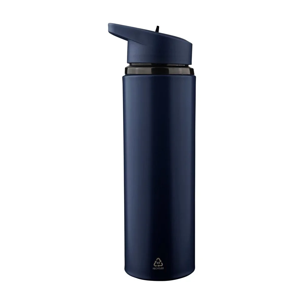 Gerecyclede roestvrijstalen drinkfles 750 ml Zeno blauw - Hidalgo Gerecyclede roestvrijstalen drinkfles (750 ml) Zeno, blauw